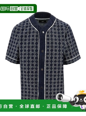 1h可退 香港直邮AMIRI 男士 AMDNIR1042.Raw 靛蓝色衬衫 AMDNIR10