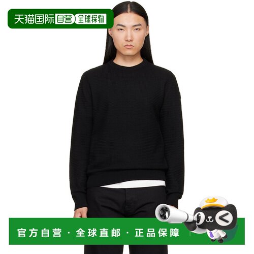 香港直邮Moncler 盟可睐 男士 黑色 Textured Cashmere & Wool 毛