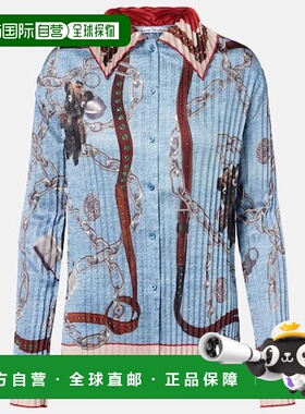 1h可退 香港直邮Acne Studios 艾克妮 女士 trompe l'œil 印花褶