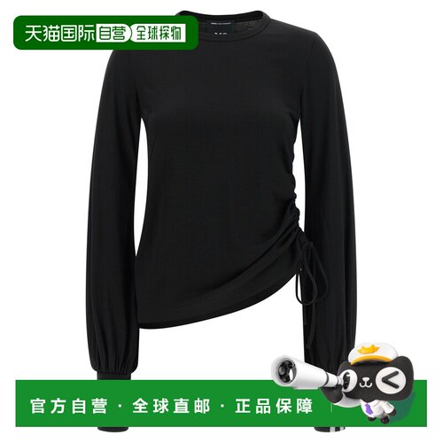 香港直邮Y-3 女士T恤 KS1425BLACK AW2026 黑色 Draped cut T-shi
