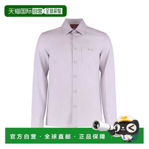 1h可退 香港直邮GUCCI 男士衬衫 841624ZAO465228 AW2025 白色 马