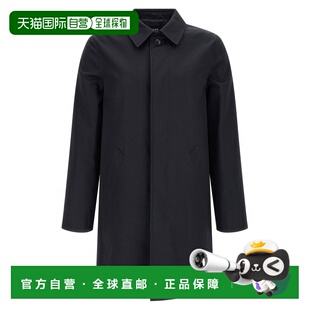 1h可退 香港直邮A.P.C. 男士 海军蓝经典单排扣风衣 COZBAH01103