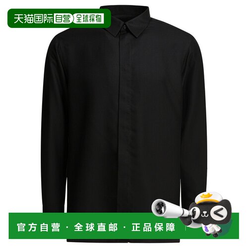 1h可退 香港直邮Tom Ford 汤姆 福特 男士 DRAPY 黑色水洗衬衫 HR