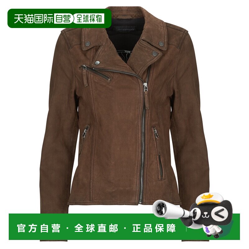 欧洲直邮Oakwood 女衣服 皮衣外套/皮革夹克 棕色 冬天 CLIPS图片