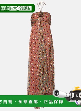 1h可退 香港直邮RIXO 女士 Samira 挂脖乔其纱长款连衣裙 003717