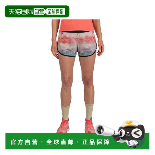自营欧洲直邮Rossignol Sapa女士粉色/蓝色聚酯纤维越野跑短裤