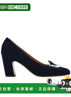 1h可退 香港直邮Salvatore Ferragamo Gancini 粗跟高跟鞋 01K953