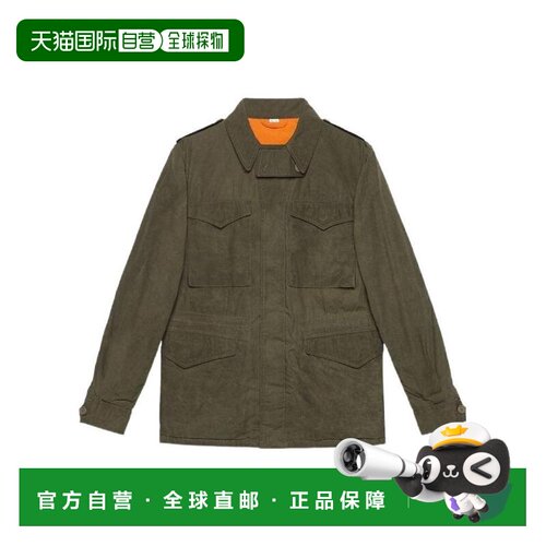 自营Gucci logo印花涂漆休闲夹克 475041XD714