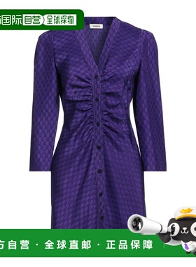 香港直邮Sandro 女士 短款连衣裙 purple紫色 舒适时尚