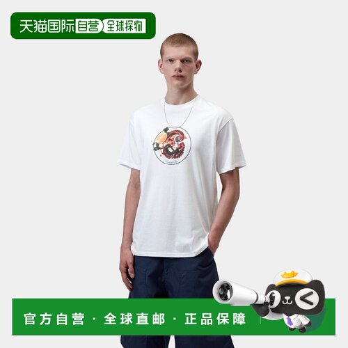自营欧洲直邮Carhartt WIP Octopus男士白色棉质印花短袖T恤