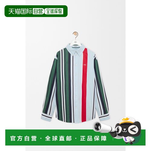 香港直邮LOEWE 男士衬衫 H526Y05WHN4985BLUEMULTIC支付后1h可退