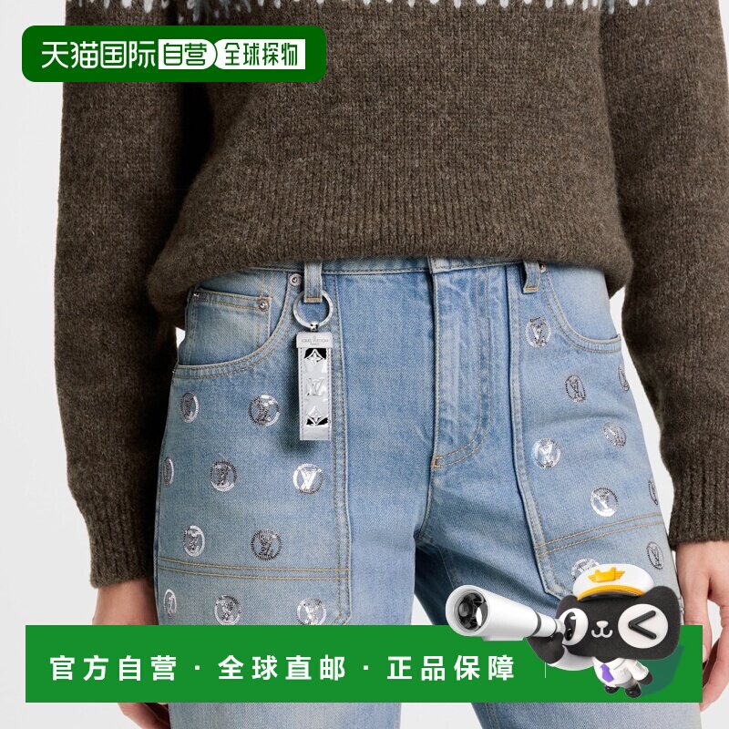 自营1h可退 欧洲直邮LV路易威登 Monogram女士银色金属镜面挂饰