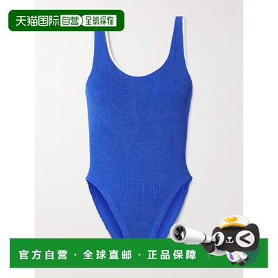 香港直邮HUNZA G 女士 Faye two-tone Crinkle™ 经典泳衣 FayeSwi