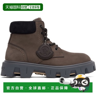 1h可退 香港直邮Moncler 盟可睐 男士 棕色 Peak City Nubuck & S