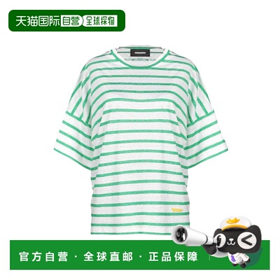 香港直邮Dsquared2 二次方 女士 T恤 beige米色 舒适时尚