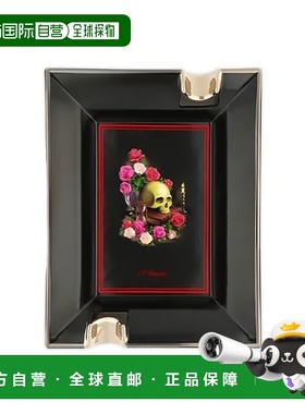 欧洲直邮S.T.Dupont法国都彭 男女通用黑色瓷Memento Mori 烟灰缸