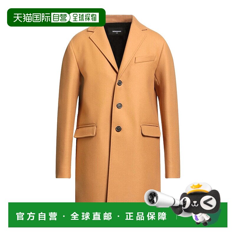 香港直邮Dsquared2 二次方 男士 大衣 brown棕色 舒适时尚男装