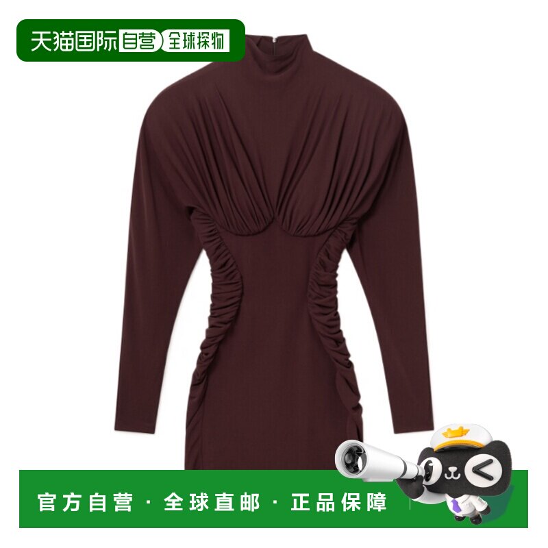 香港直邮Stella McCartney 褶饰高领长袖迷你连衣裙 6A06123GU301