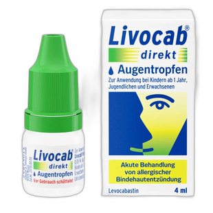 德国Livocab过敏可用眼药水4ml花粉症结膜炎止痒滴眼液