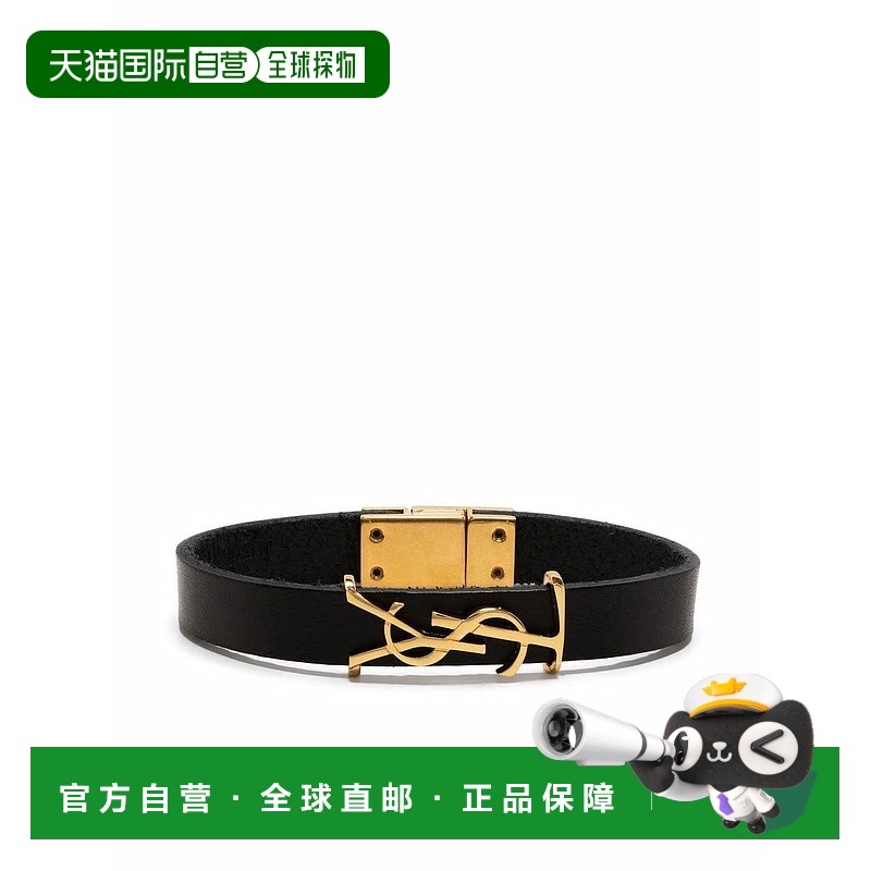 1h可退 香港直邮Saint Laurent 圣罗兰 男士 徽标铭牌手镯 708815