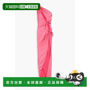 单肩打结剪口缎面绉纱长款 1h可退 女士 Attico 连衣 香港直邮The