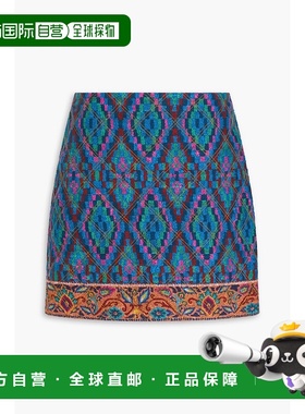 1h可退 香港直邮FARM RIO 女士 绗缝印花牛仔迷你半身裙 301850TA