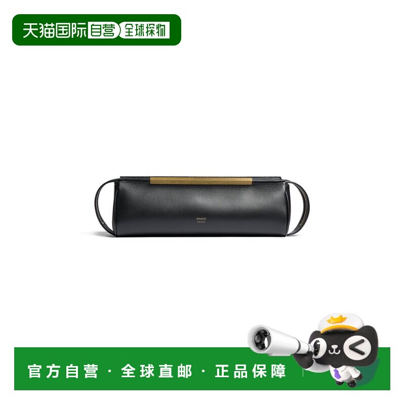 美国直邮KHAITE 女士 DONNA 皮革手包 BLACK 黑色时尚舒适手提包