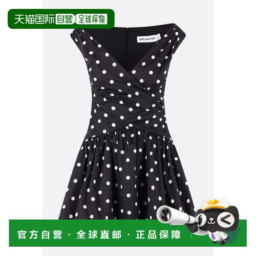 香港直邮Self-Portrait 女士 波尔卡圆点棉质迷你连衣裙 RS26209S