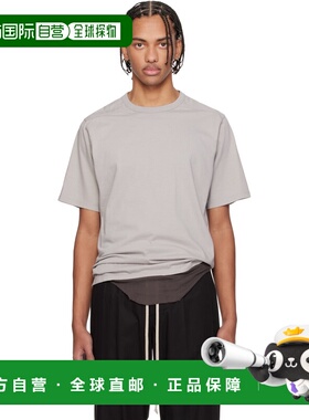 香港直邮rick owens 瑞克 欧文斯 男士 灰白色 Temple Brad T 恤