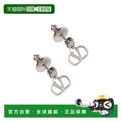 香港直邮VALENTINO 女士耳饰 WJ0H29YCW68S AW2025 灰色 VLOGO 耳