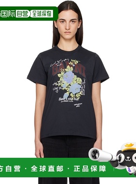 1h可退 香港直邮GANNI 甘尼 女士 黑色 Rose T 恤 T4342 grey灰色