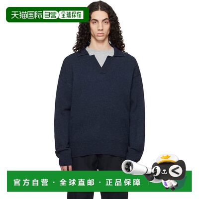 香港直邮BOSS 波士 男士 海军蓝 Johnny-Collar Virgin Wool Polo