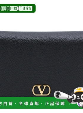 1h可退 香港直邮valentino 华伦天奴 女士 黑色皮革钱包 8W2P0AJ3