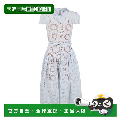 1h可退 香港直邮Self-Portrait 花卉蕾丝中长连衣裙 RS26167MB