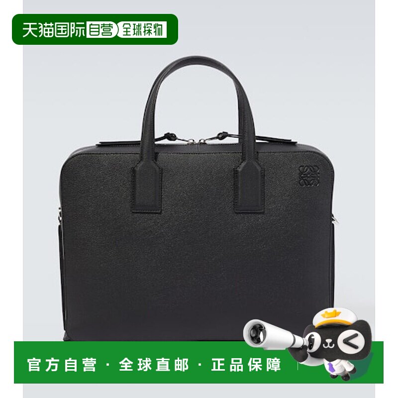 1h可退 香港直邮LOEWE 罗意威 男士 Goya 皮革公文包 black黑色