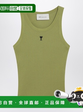 香港直邮Ami Paris 女士 Ami De Coeur matcha 绿色背心上衣 FTP8