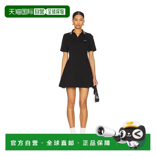 1h可退 香港直邮We11Done 女士 黑色 Short-Sleeved Polo 连衣裙