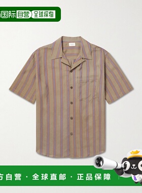 1h可退 香港直邮Saint Laurent 圣罗兰 男士 Camp-Collar Logo刺