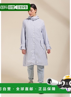 自营欧洲直邮Pyrenex Ariane女士长款淡蓝色风衣外套