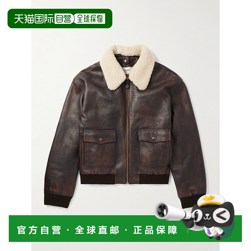 1h可退 香港直邮Celine 思琳 男士 毛羊皮夹克 RV0QH860V男装皮衣