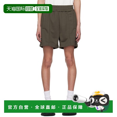 1h可退 香港直邮Palm Angels 棕榈天使 男士 灰色 Curved Logo 短