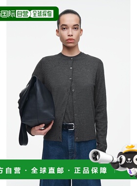 自营欧洲直邮COS 女士煤灰色羊绒开衫新款