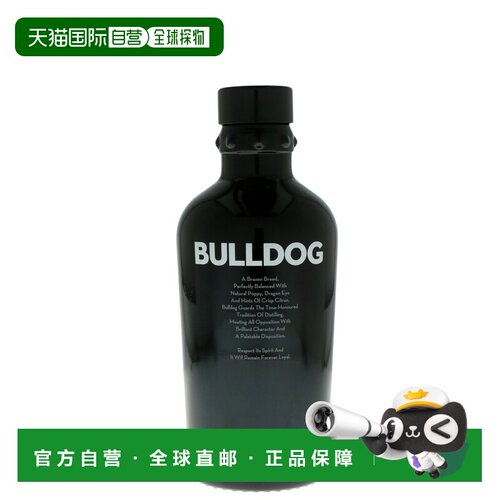 欧洲直邮Bulldog威士忌1000ml洋酒40度口感独特顺滑醇香浓郁悠长