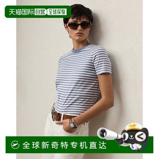 Hallie 欧洲直邮RalphLauren拉夫劳伦 条纹棉质平纹针织T恤