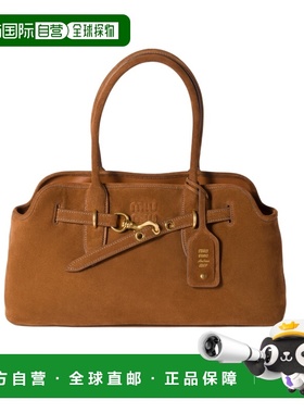 香港直邮miu miu/缪缪 25FW 绒面革 Aventure 包 Women