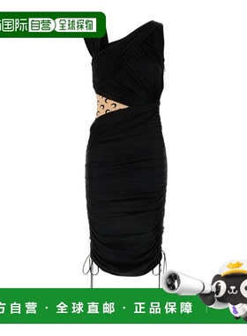 香港直邮Marine Serre 无袖褶皱连衣裙 WDR303ARJER0018包臀裙