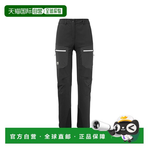 自营欧洲直邮Millet M White女士黑色涤纶腰带可调节裤子登山裤