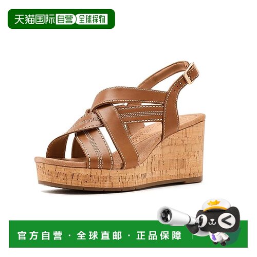 1h可退美国直邮clarks originals 其乐 女士 Sabina 抽跟高跟鞋凉