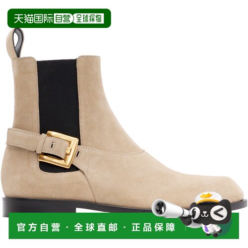 香港直邮Balmain 巴尔曼 男士 驼色 Suede Anthem 切尔西靴 HM1TE