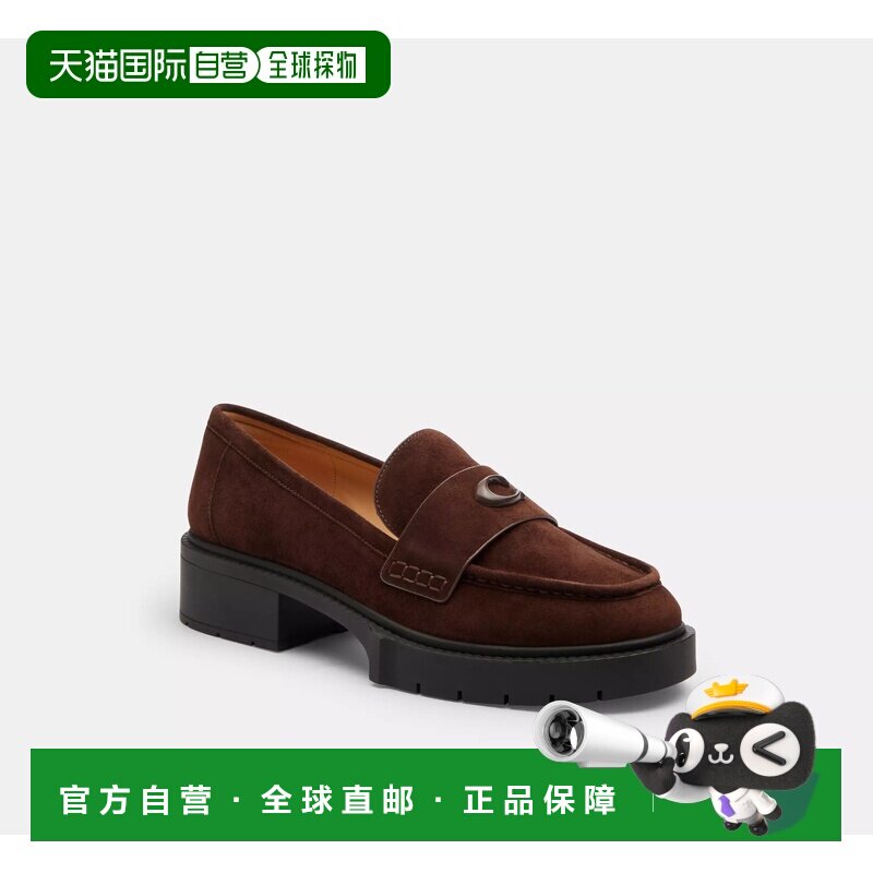 自营欧洲直邮Coach蔻驰 女士棕褐色莫卡辛鞋女鞋单鞋乐福鞋一脚蹬